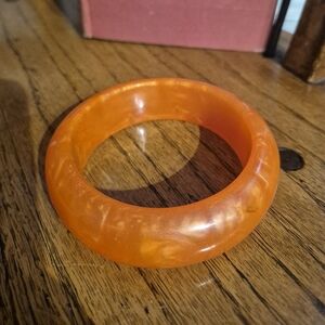 Vintage Orange Bangle Bracelet
